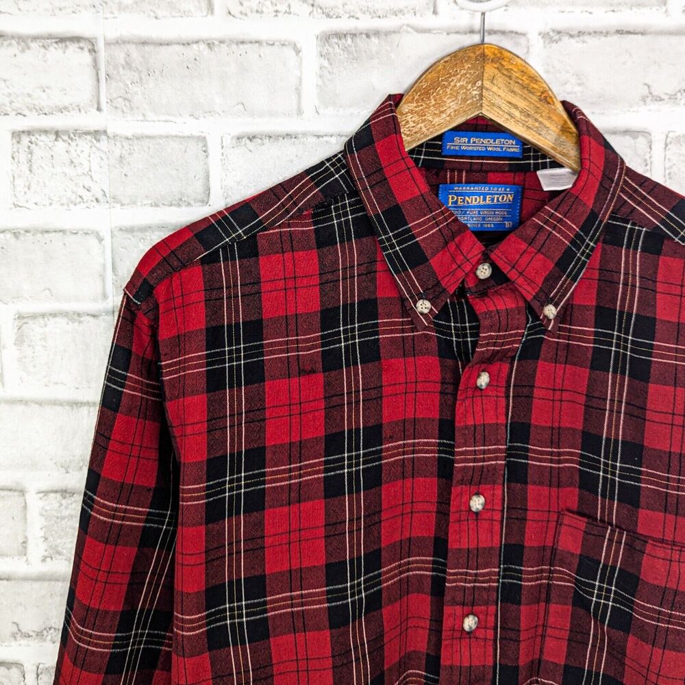 Pendleton Men's Virgin Wool Button Down Flannel S… - image 5